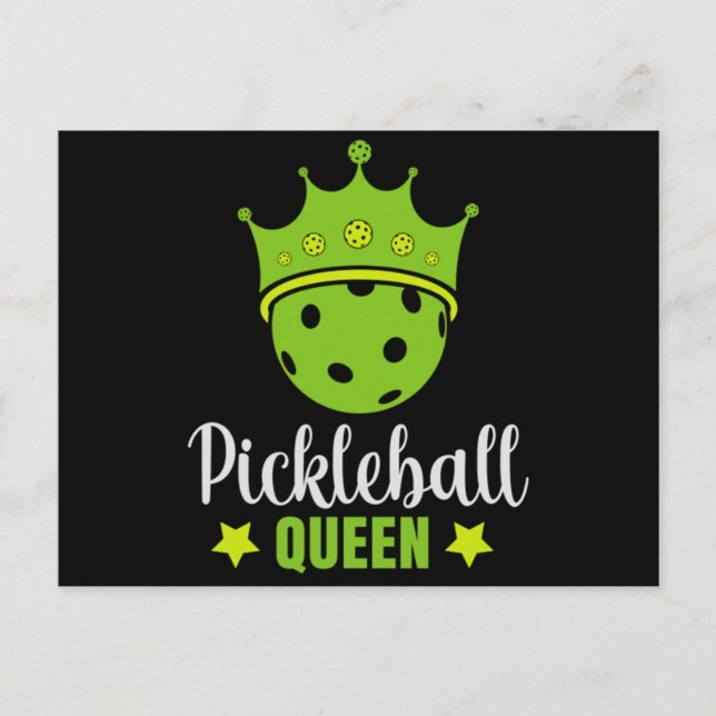 Pickleball Queen Funny Pickle Ball Queen Postkarte (Vorderseite)