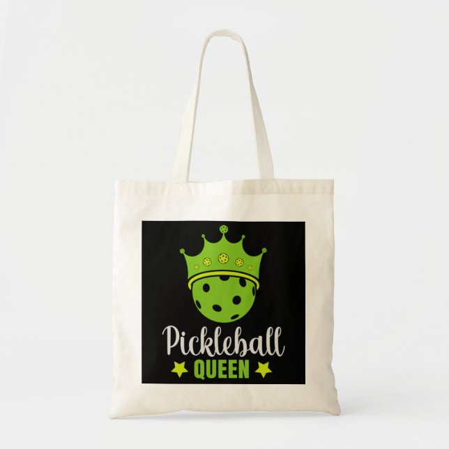 Pickleball Queen Funny Pickle Ball Queen Tragetasche (Vorne)