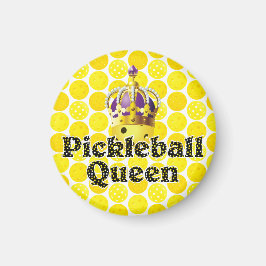 Pickleball Queen - Gelbe Pickleball-Krone Magnet