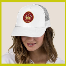 Pickleball Queen Glam Glitz Monogram Name Gold Truckerkappe