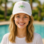 Pickleball Queen Logo Monogram Individuelle Name Truckerkappe<br><div class="desc">Pickleball Queen Logo Monogram Individuelle Name Trucker Hat</div>