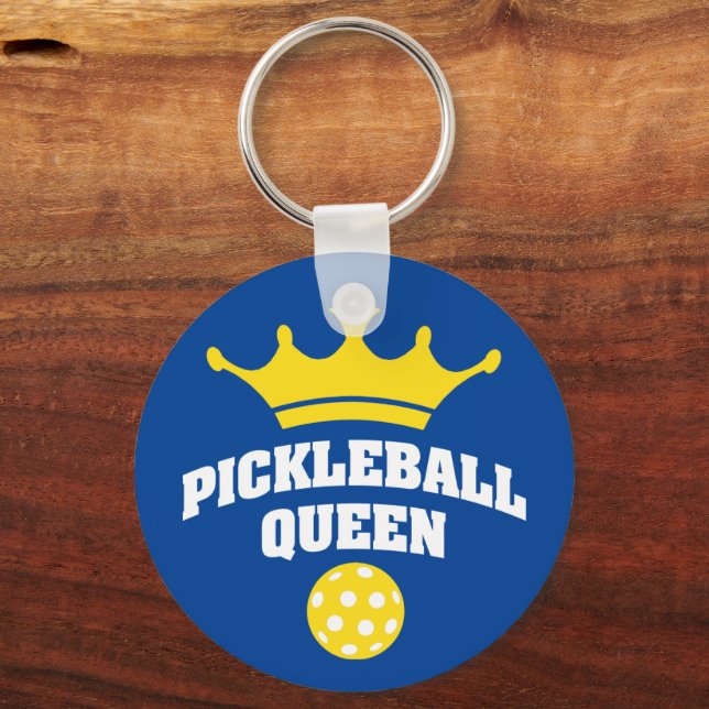 Pickleball Queen mit KronenSchlüsselanhänger Schlüsselanhänger (Vorderseite)