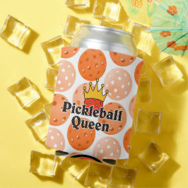 Pickleball Queen Orange Ball in Crown Personalisie Dosenkühler