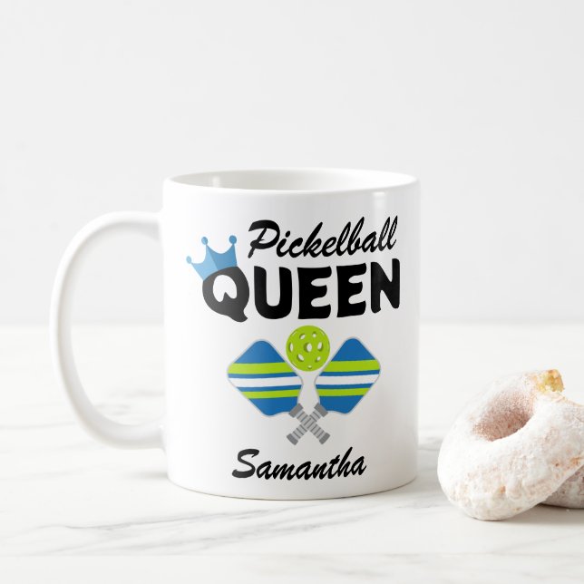 Pickleball Queen Pickleball Tasse (Mit Donut)