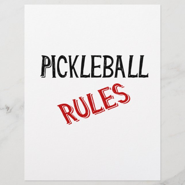 Pickleball-Regeln: schwarz Flyer (Vorne)