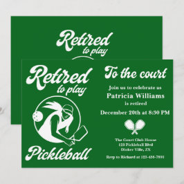 Pickleball Remüde spielen Pickleball Woman Modern Einladung