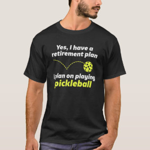 Pickleball-Rente T-Shirt für Männer Großer Vater