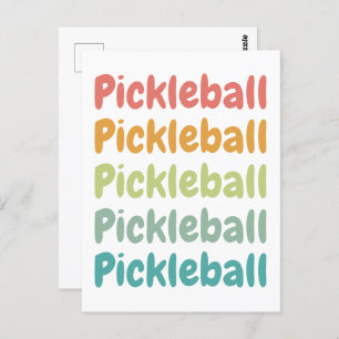 Pickleball Retro Pickleball Player  Postkarte