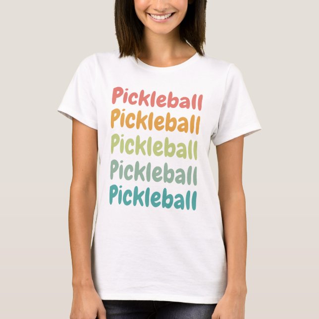 Pickleball Retro Pickleball Player T-Shirt (Vorderseite)