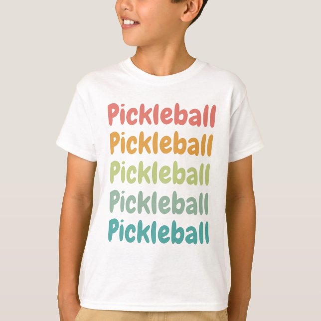 Pickleball Retro Pickleball Player T-Shirt (Vorderseite)