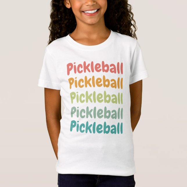Pickleball Retro Pickleball Player  T-Shirt (Vorderseite)