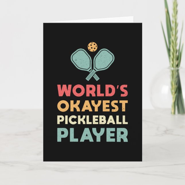 Pickleball Retro World's Super Pickleball Player Karte (Vorderseite)