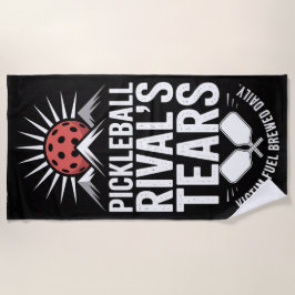 Pickleball Rivals Tränen Funny Graphic Strandtuch