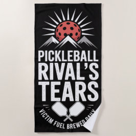 Pickleball Rivals Tränen Funny Graphic Strandtuch