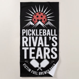 Pickleball Rivals Tränen Funny Graphic Strandtuch