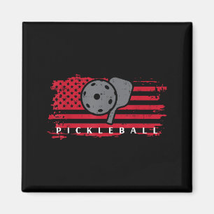 Pickleball rote amerikanische Flagge Pickle Ball M Magnet