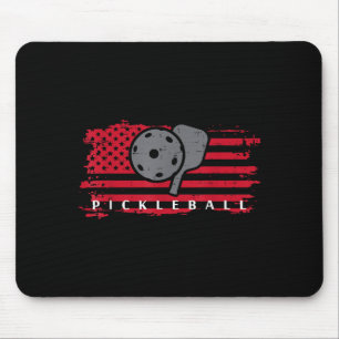 Pickleball rote amerikanische Flagge Pickle Ball M Mousepad