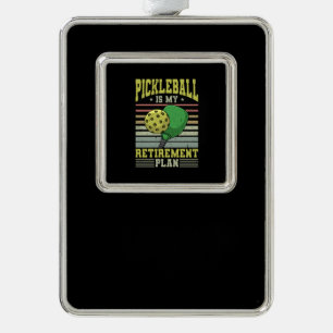 Pickleball - Rücknahme von Pickleball Rahmen-Ornament Silber