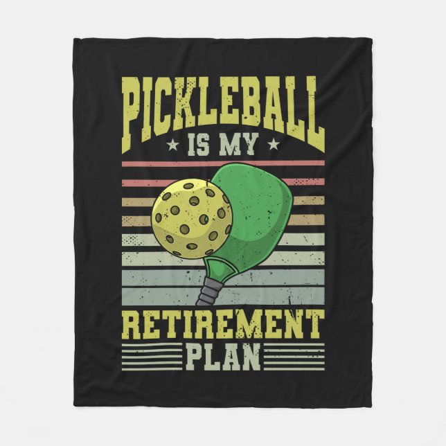 Pickleball - Ruhestand bei Pickleball Fleecedecke (Vorderseite)
