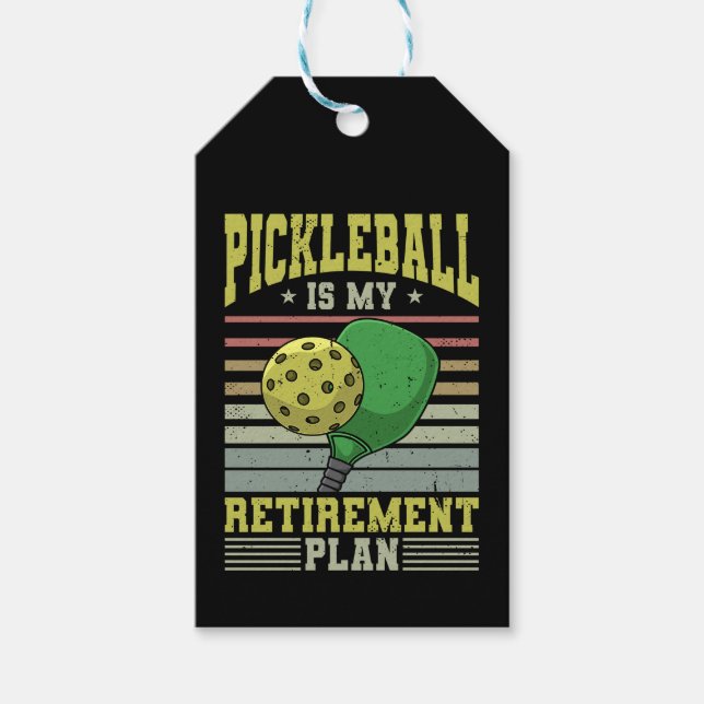 Pickleball - Ruhestand bei Pickleball Geschenkanhänger (Vorderseite)