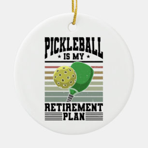 Pickleball - Ruhestand bei Pickleball Keramik Ornament