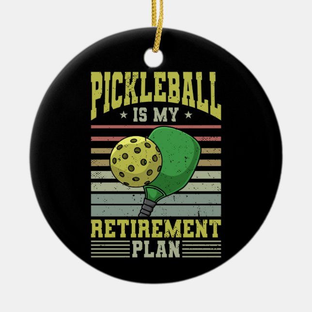 Pickleball - Ruhestand bei Pickleball Keramik Ornament (Vorne)