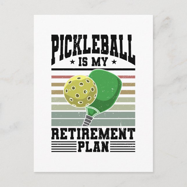 Pickleball - Ruhestand bei Pickleball Postkarte (Vorderseite)