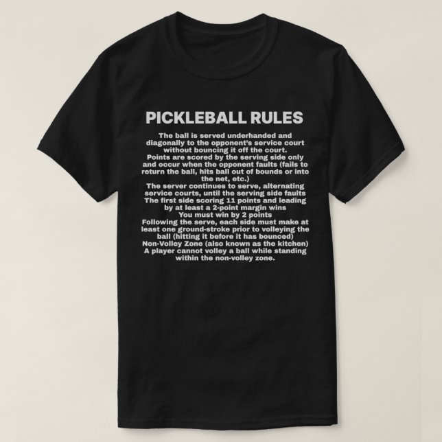 Pickleball Rules Classic TShirt (Design vorne)