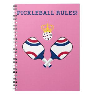 PICKLEBALL RULES-Pickleball Paddles & Ball Funny Notizblock