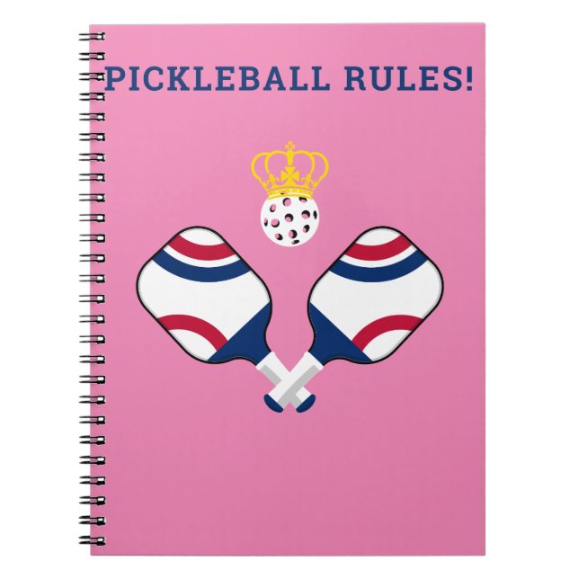 PICKLEBALL RULES-Pickleball Paddles & Ball Funny Notizblock (Vorderseite)