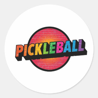 Pickleball-Rundaufkleber Runder Aufkleber