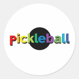 Pickleball-Rundaufkleber Runder Aufkleber