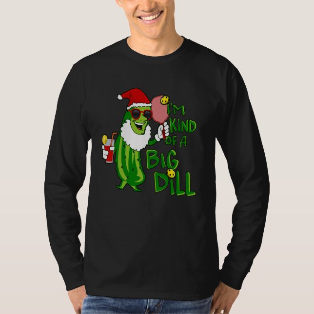 Pickleball Santa Big Dill T-Shirt (Vorderseite)