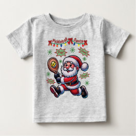 Pickleball Santa Claus Weihnachten Baby T-shirt