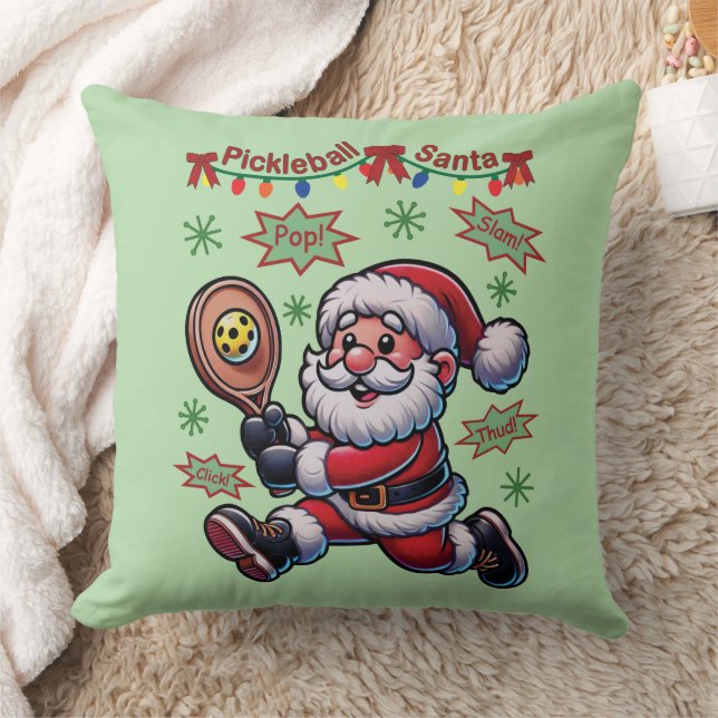 Pickleball Santa Claus Weihnachten Kissen (Decke)