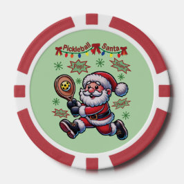 Pickleball Santa Claus Weihnachten Pokerchips