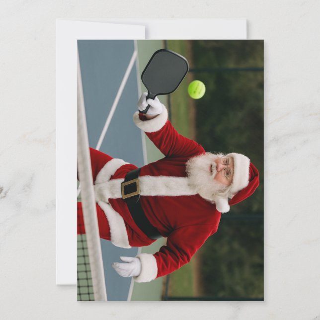 Pickleball Santa Feiertagskarte (Vorderseite)