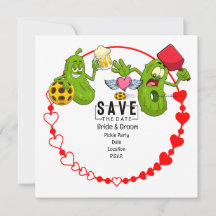 Pickleball Save the Date Wedding Funny Einladung