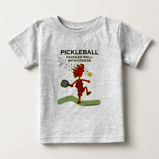 Pickleball schaufelt gut mit anderen baby t-shirt (Vorderseite)