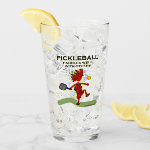 Pickleball schaufelt gut mit anderen glas