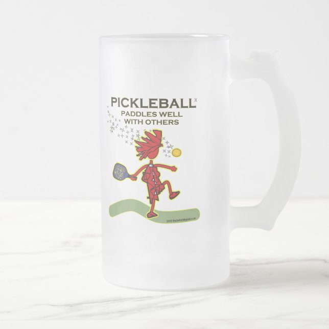 Pickleball schaufelt gut mit anderen mattglas bierglas (Rechts)