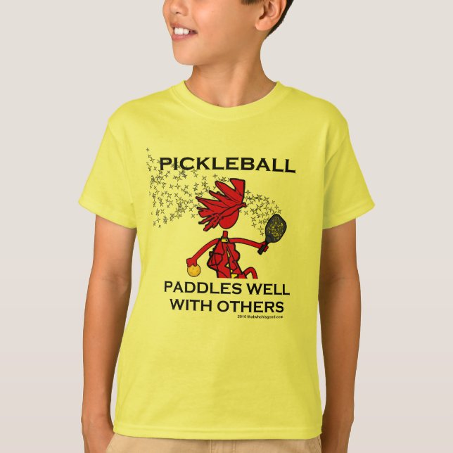 Pickleball schaufelt gut mit anderen T-Shirt (Vorderseite)