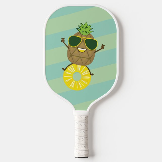 Pickleball Schläger | Ananas Good Vibes Tropical (Vorderseite)