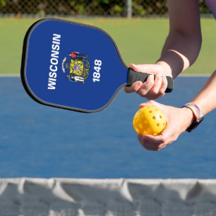 Pickleball-Schläger, Flagge von Wisconsin Pickleball Schläger