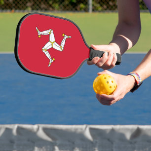 Pickleball-Schläger mit der Flagge der Isle of Man Pickleball Schläger