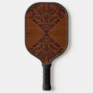 Pickleball-Schläger mit geätztem Holzdesign Pickleball Schläger