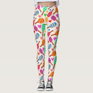 Pickleball-Schläger Muster mit Herzen  Leggings