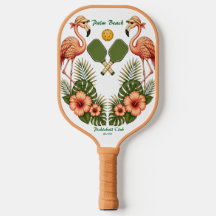 Pickleball-Schläger - Vintage-Flamingo-Retro-Desig