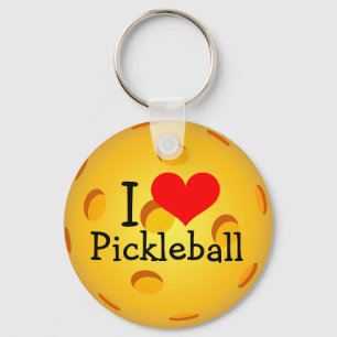 Pickleball Schlüsselanhänger - "I Liebe Pickleba