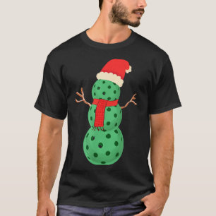Pickleball-Schneemann - lustiges Pickleball-Weihna T-Shirt